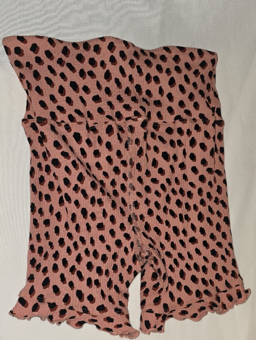 Beach Riot Rust Leopard-Spot Ribbed Shorts - Picture 4 of 5